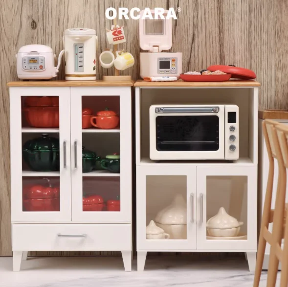 Фото Миниатюрный набор для десертного магазина, масштаб 1:6, кукольный домик BJD с морозильной камерой, витрина, одна духовка, полный дисплей для кафе №3