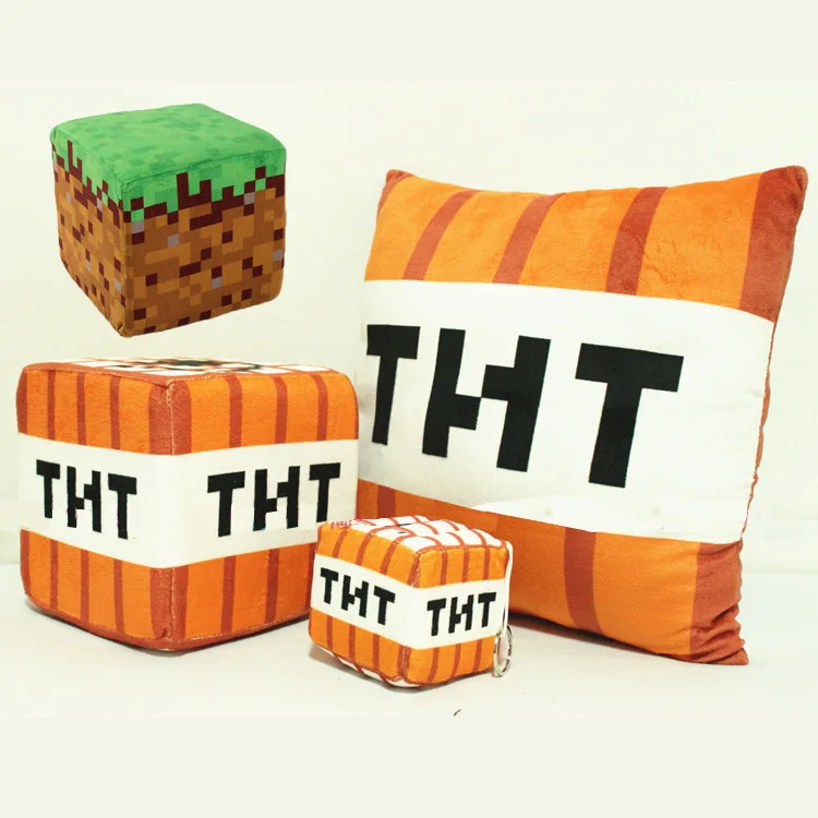 

Minecraft game surrounding plush pillow TNT lawn modeling model square pillow living room bedroom pillow children birthday gift