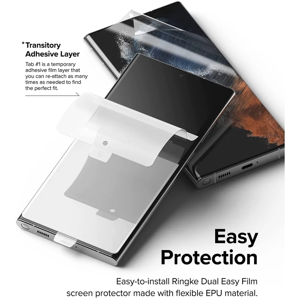 2 pack ringke dual easy film for samsung galaxy s22 ultra 5g premium full cover screen protector for galaxy s22 plus free global shipping