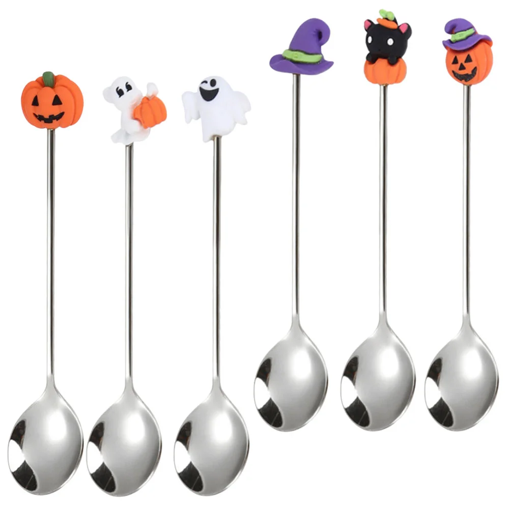 

Multipurpose Spoon Halloween Silverware Cutlery Dessert Spoons Stainless Steel Dinner