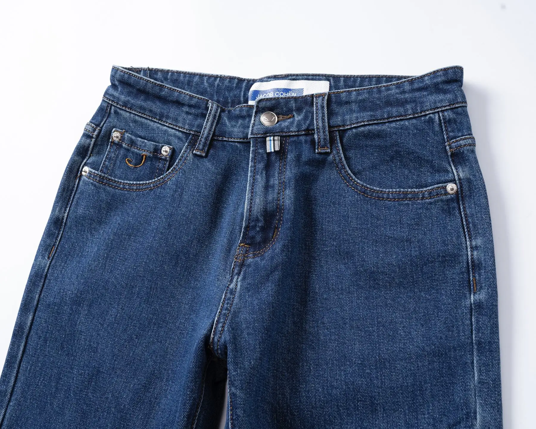 Фото Джинсы BLSK CPRT из плотного хлопка для мужчин, осень-зима 2024, новые повседневные теплые удобные брюки с вышивкой, модные прямые брюки большого размера 30-40 №3