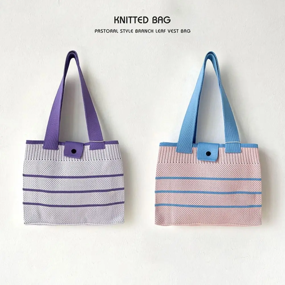 

Вместительная ежедневная Сумка на запястье с цветным узелком, модные сумки для покупок для женщин и студентов