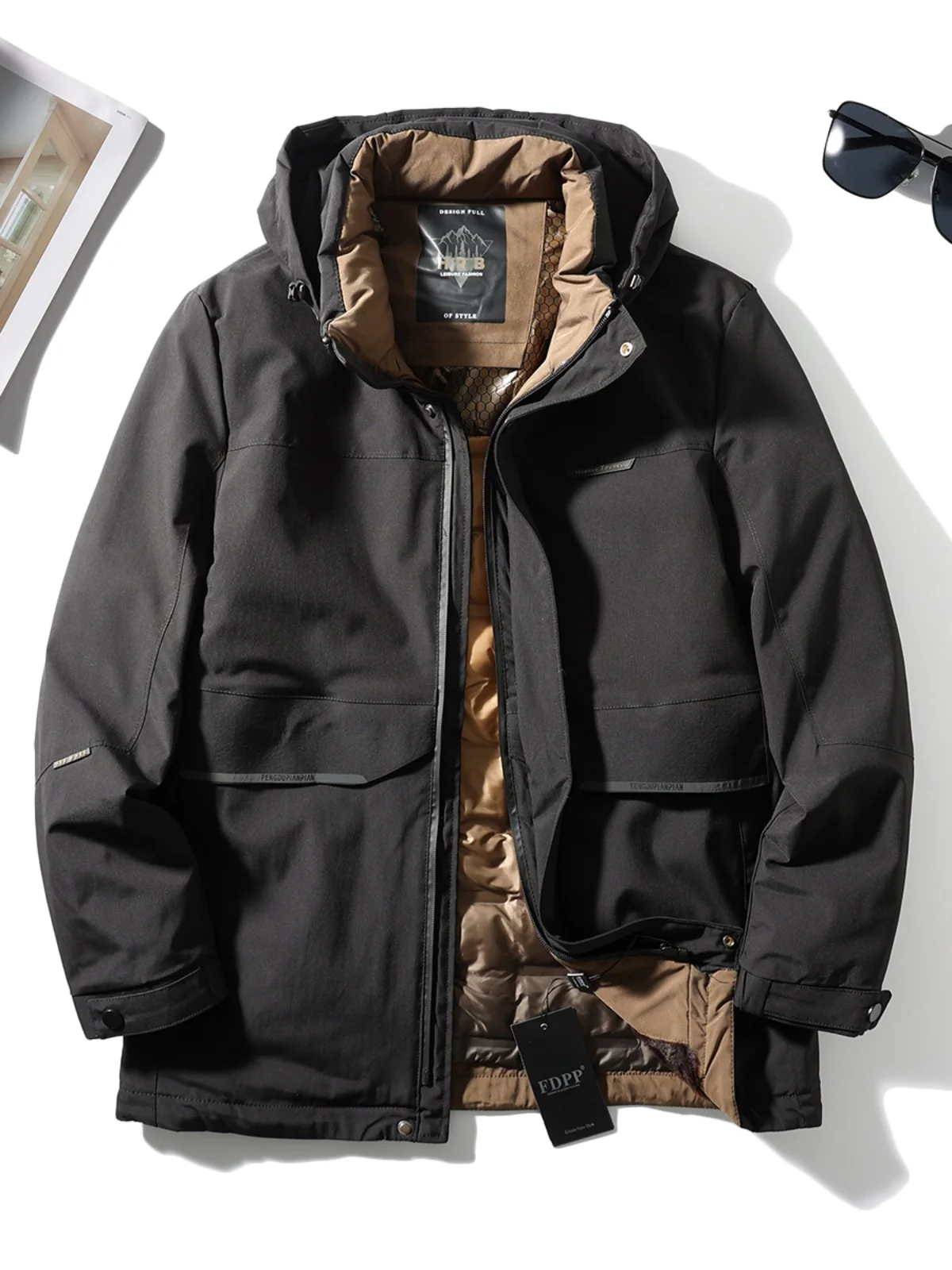 [Adhesive Press Sub-Warehouse! Removable Hat] 2024 Winter Men's Leisure Outdoor Thickened Windproof Warmth Retention Material...