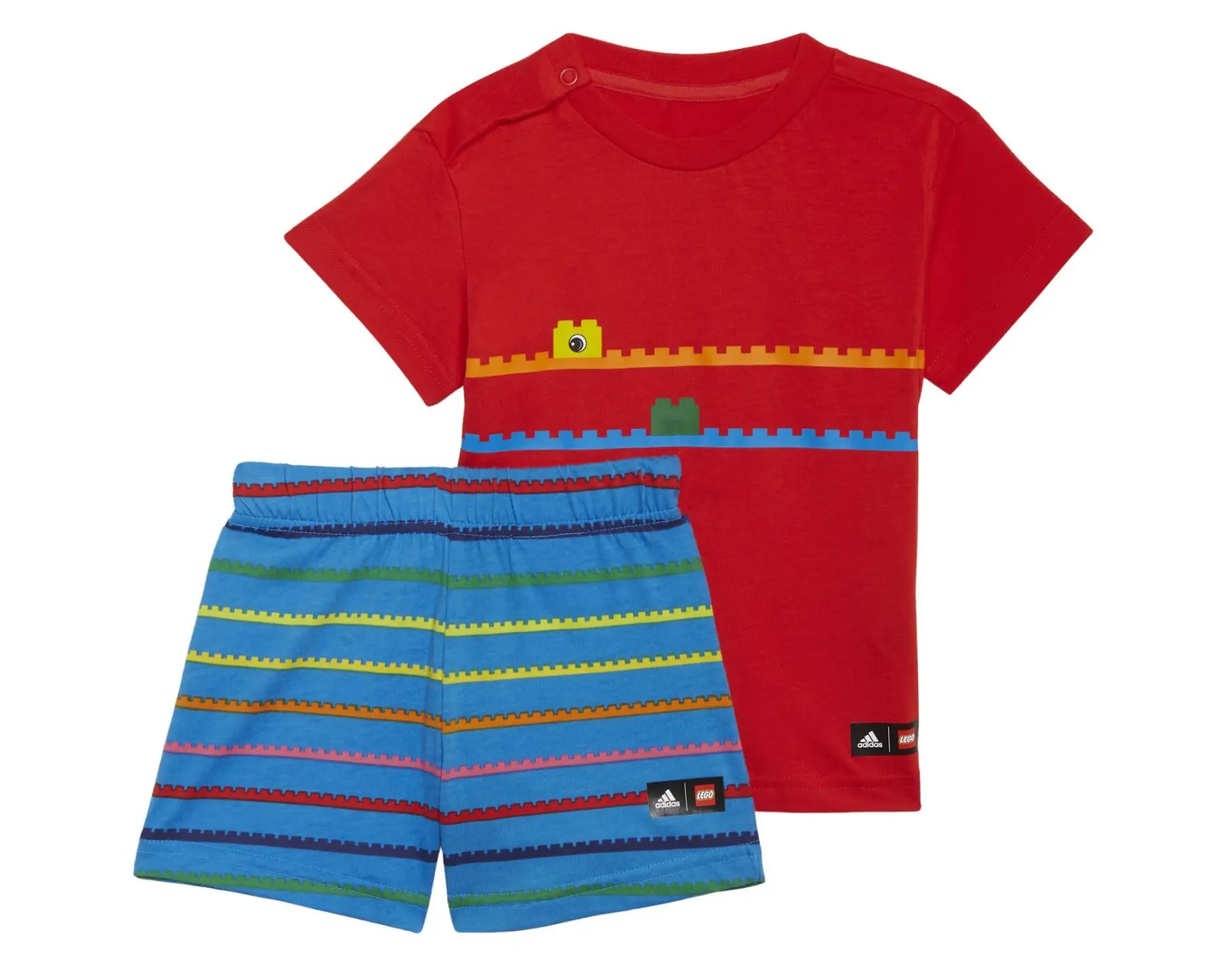 

Adidas Originals Kids Training T-Shirt and Shorts Set Casual Sport Comfortable Breathable I Lego Cl Sum Multi Color