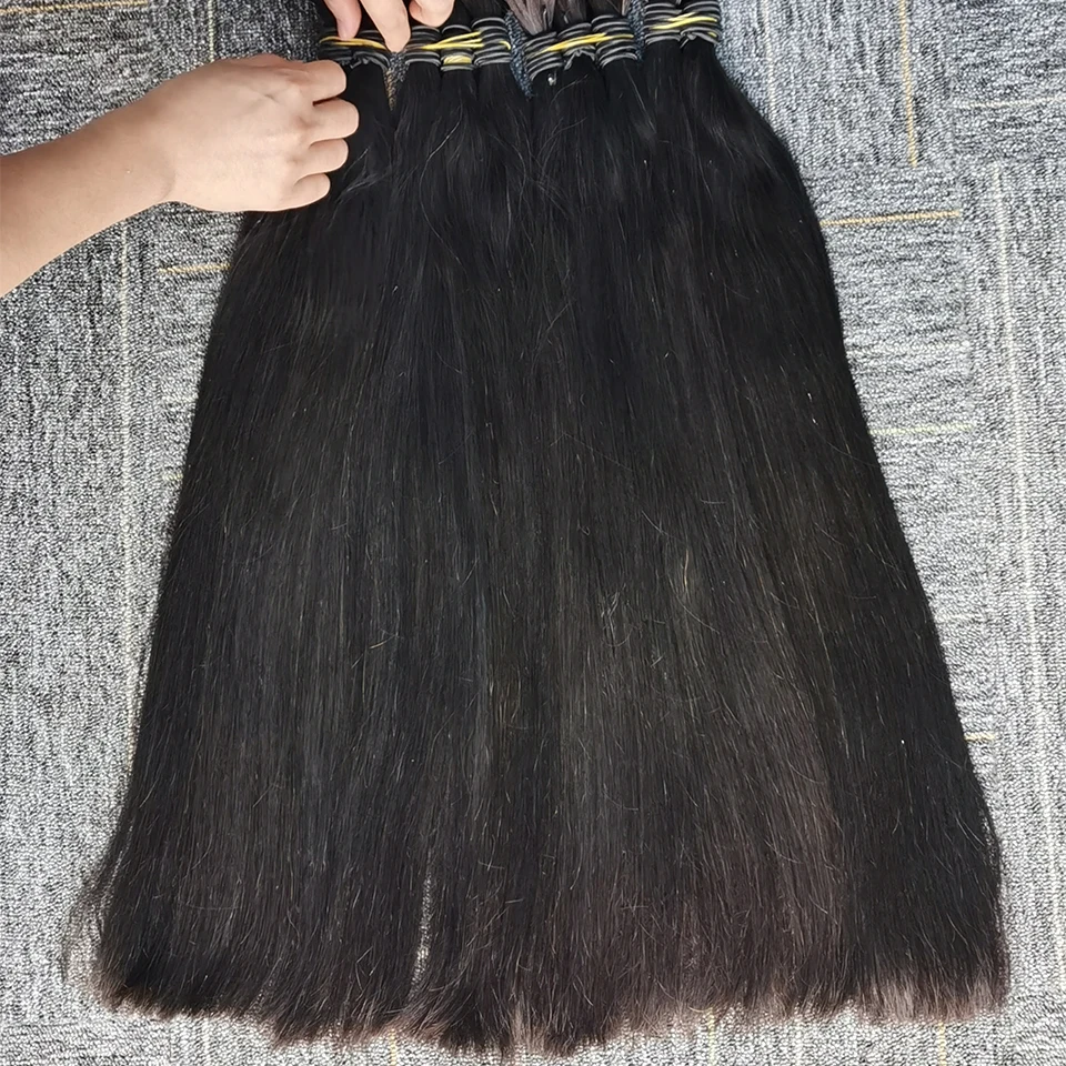 Человеческие волосы россыпью для плетения 14A полная 100 г индийские без уточка