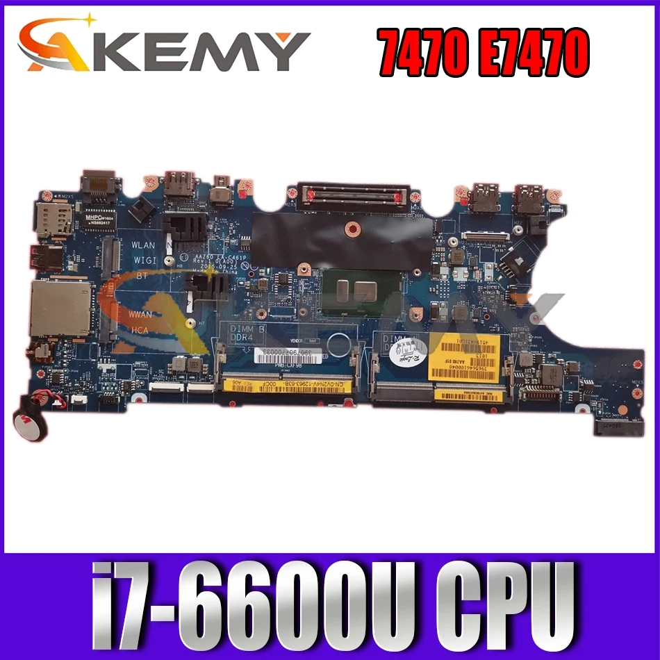 

Материнская плата AAZ60 LA-C461P для ноутбука Dell Latitude 7470 E7470, материнская плата CN-0VNKRJ 0VNKRJ с i7-6600U 100% полностью протестирована
