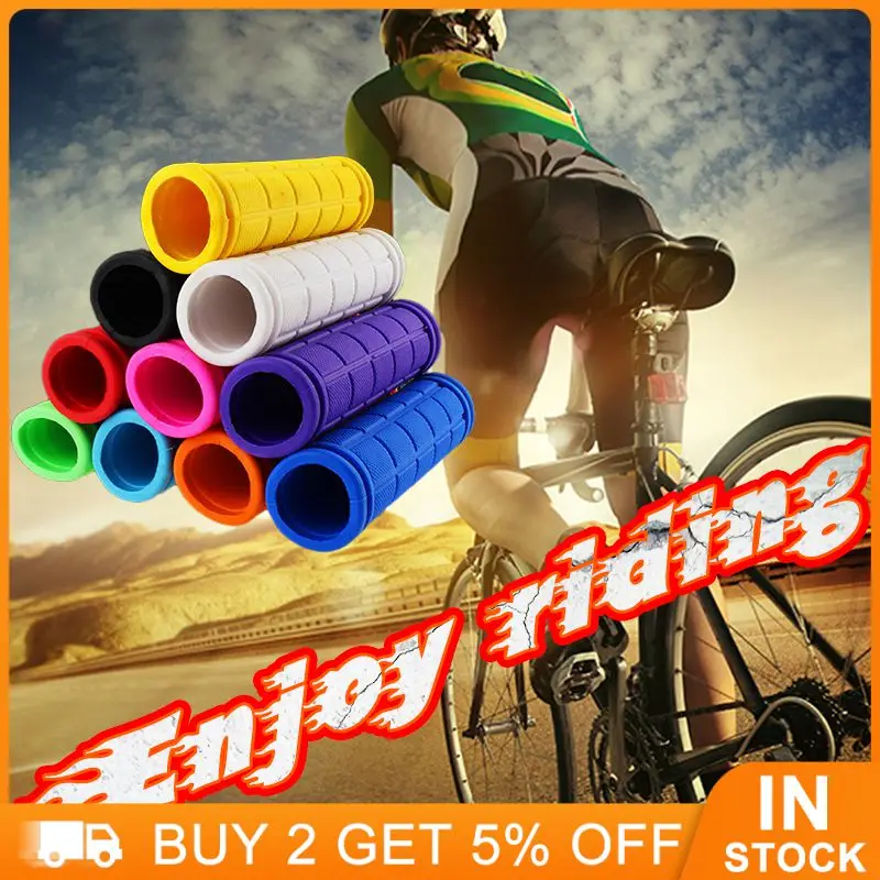 

1 пара нескользящих разноцветных накладок на ручки горного велосипеда, легкие в установке практичные прочные резиновые детали для велосипе...