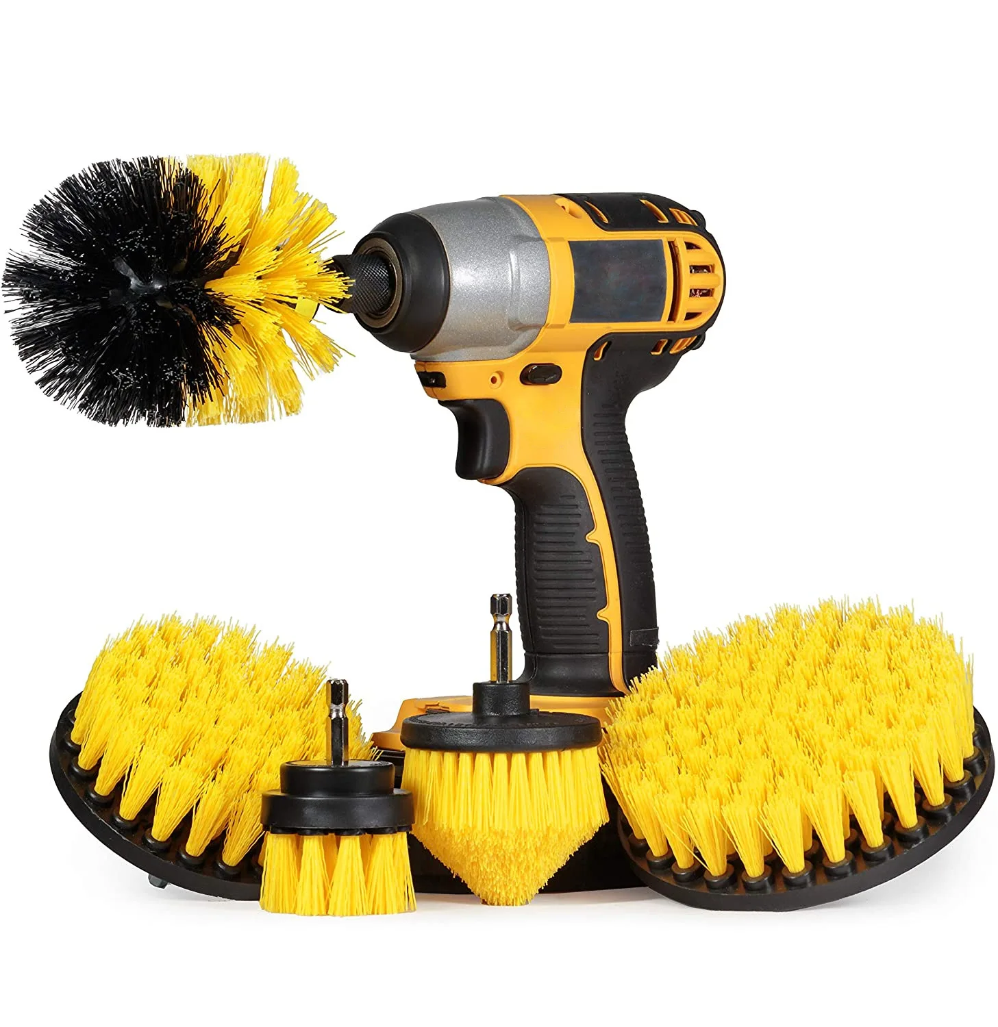 

Новая желтая коническая электрическая насадка для дрели, полипропиленовая электрическая дрель, дисковая щетка, щеточка для детейлинга, очи...
