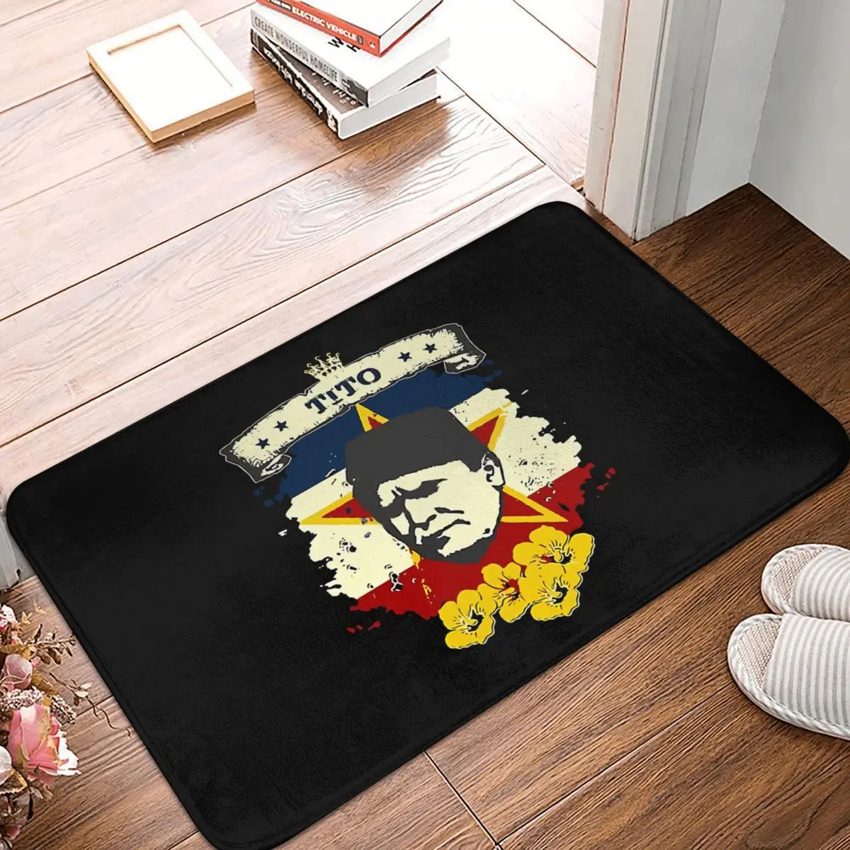 

Russian CCCP Non-slip Doormat Josip Broz Tito Legend Bath Kitchen Mat Welcome Carpet Flannel Pattern Decor