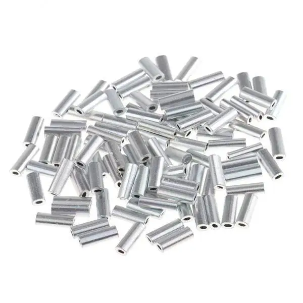 

2x 100Pcs Fishing Wire Single Barrel Sleeves 10mm Length