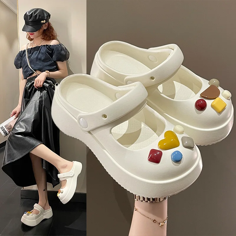 

Туфли женские на платформе, каблук-хомут из искусственной кожи