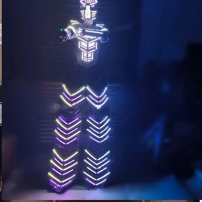 Светодиодный костюм для вечеринки певицы RGB 7-цветное изменение цвета