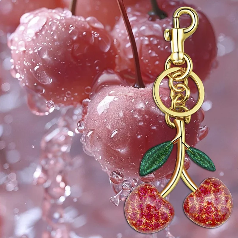 Подвески для сумок с вишней подвески брелок аксессуары подарки женщин кошелек