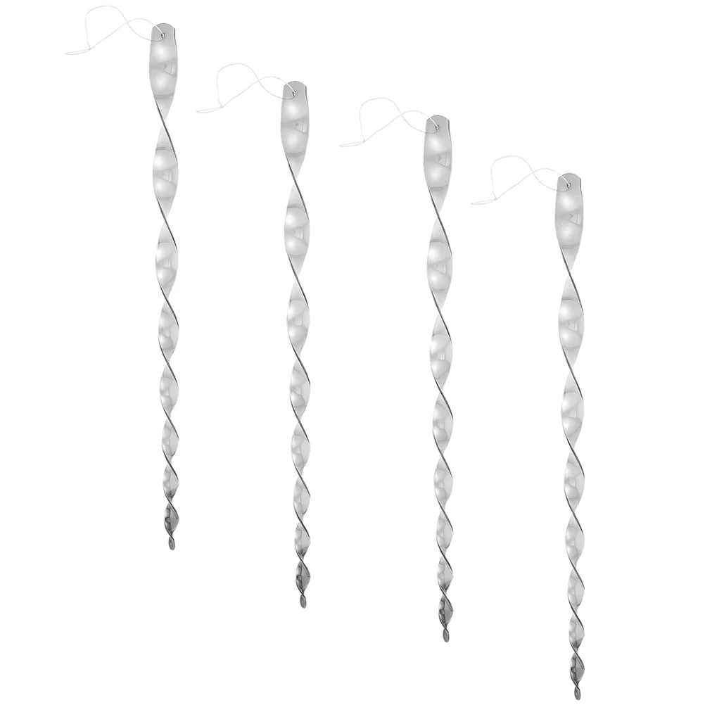 

4pcs Spiral Scare Bird Rods Bird Rods Reflective Scare Rods for Garden