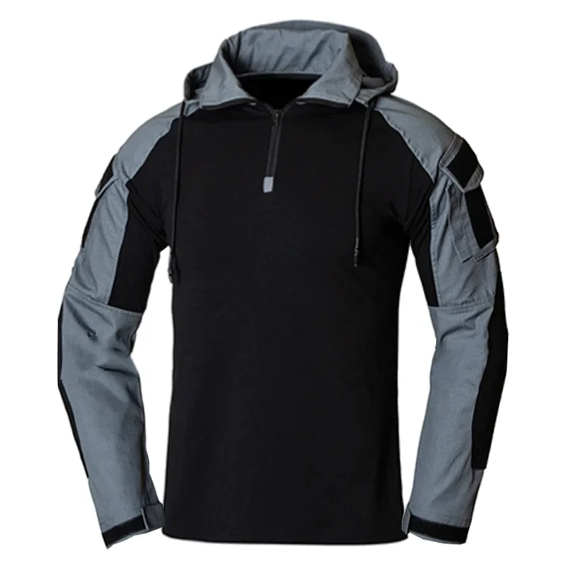 Мужская тактическая футболка камуфляжная униформа для пейнтбола Охотничья