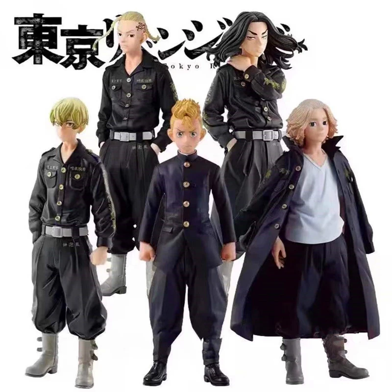 

Japanese Anime Tokyo Revengers Figure Draken Manjiro Sano Figurine Hanagaki Takemichi Action Figures PVC Collection Model Toys