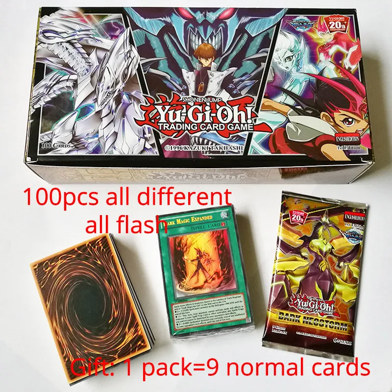 100 шт. все разные вспышки лазерная карточка торговая битва редкая вспышка игра