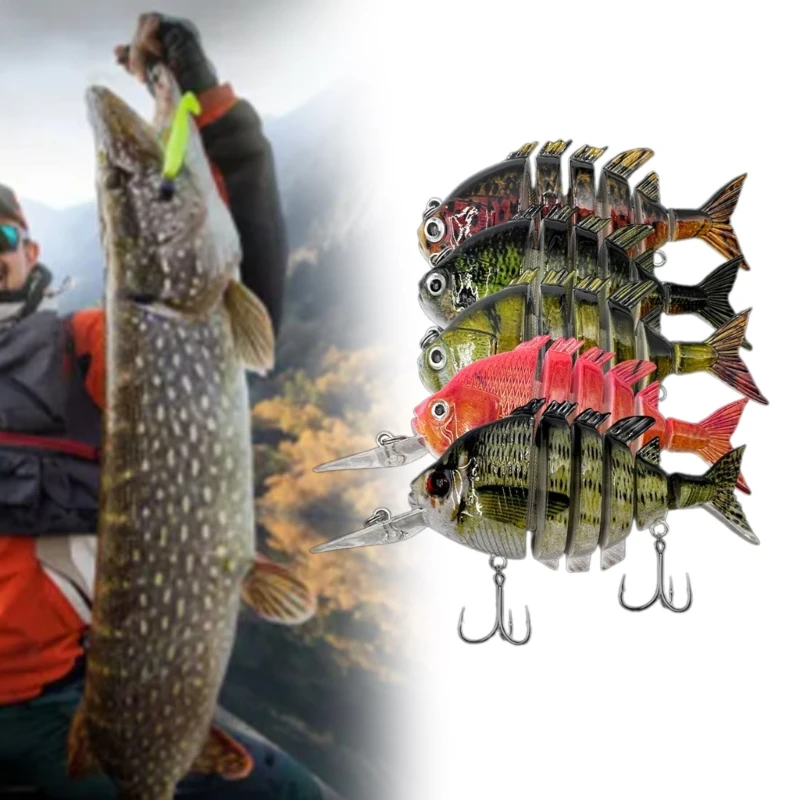 5 шт. многосоставные приманки для плавания имитация рыбы тилапии искусственные