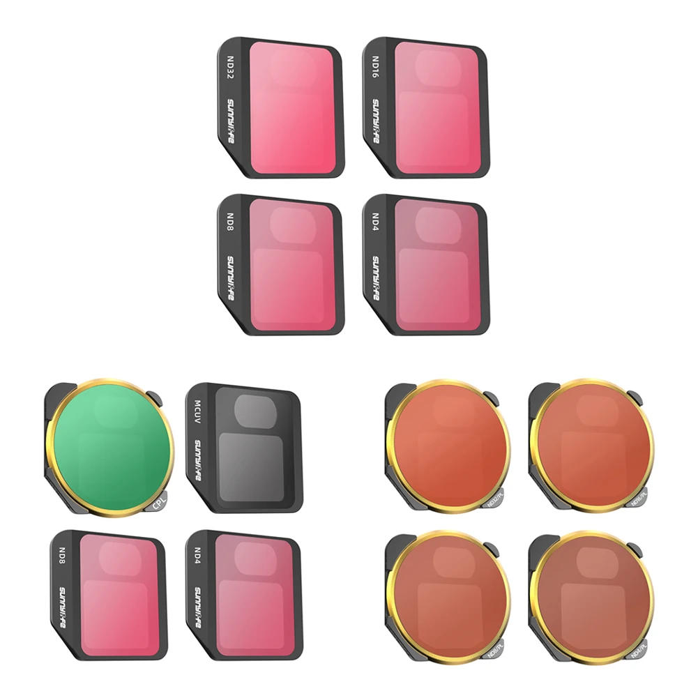 

4pcs Sunnylife for DJI Mavic 3 Lens Filters UV/CPL/ND/PL Drone Optical Glass Gimbal Camera Protective Replacement Accessories