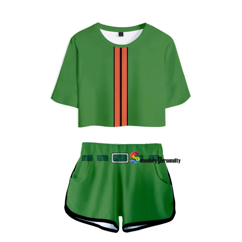 Укороченный топ в стиле аниме Hunter x killuo Zoldyck трикотажные изделия Kurapika шпион hisoka Gon