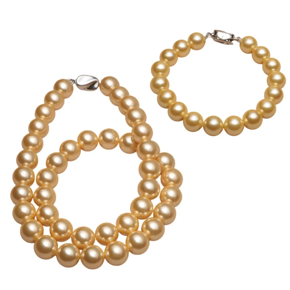

Natural Freshwater Pearl Necklace Jewelry Set Baroque Necklace Bracelet Earring For Women Wedding Gift