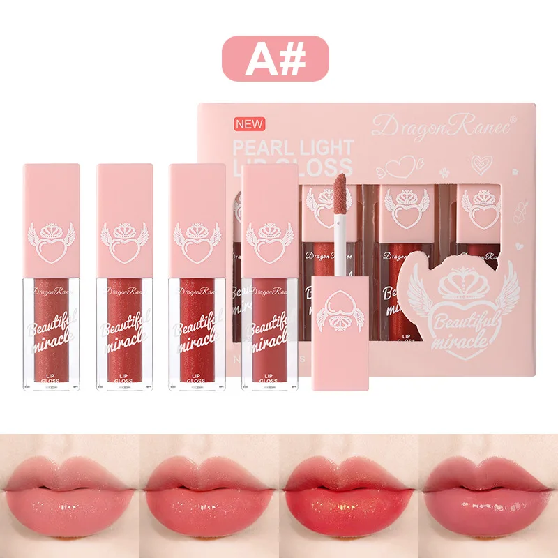 

4 Color Moisturizer Lip Gloss Nutritious Lips Hydrating Lip Tint Sexy Liquid Lipstick Set Focallure Female Makeup Cosmetics