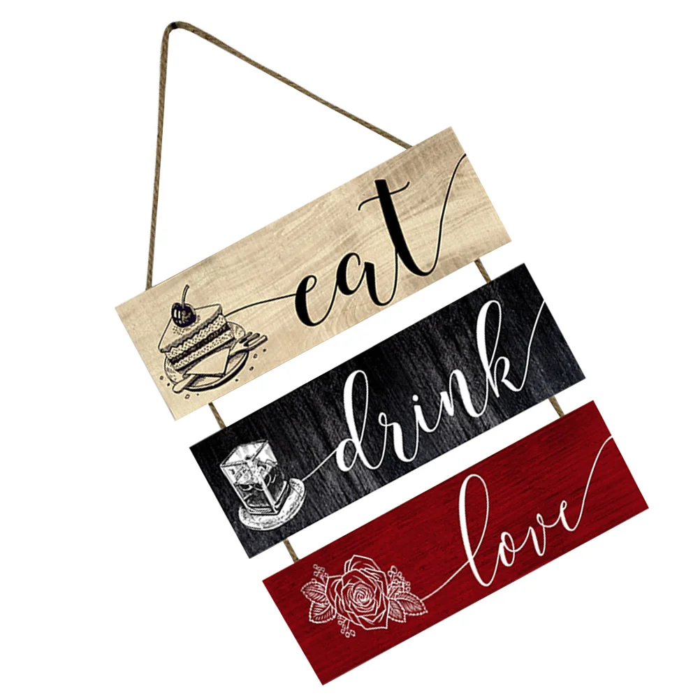 

Kitchen Wall Signs Sign Decor Farmhouseeat Drink Love Rustic Bar Pictures Bathroomwood Wooden Coffee Door Plaques Room Funny