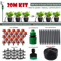 5 40m kits diy irrigation system with adjustable nozzle automatic micro irrigation tubing kits water saving sprinkler system