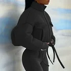 Повседневная Женская куртка с длинным рукавом, уличный стиль, осень 2022, женская одежда, новая пикантная укороченная свободная короткая куртка с воротником-стойкой