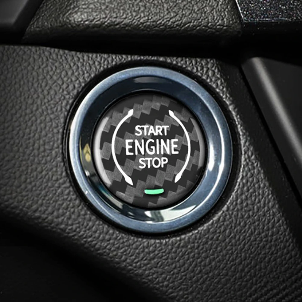 

Start Stop Button Carbon Fiber Auto Car 26mm Accessories Cover Engine Decoration Parts For Chevrolet Corvette C8