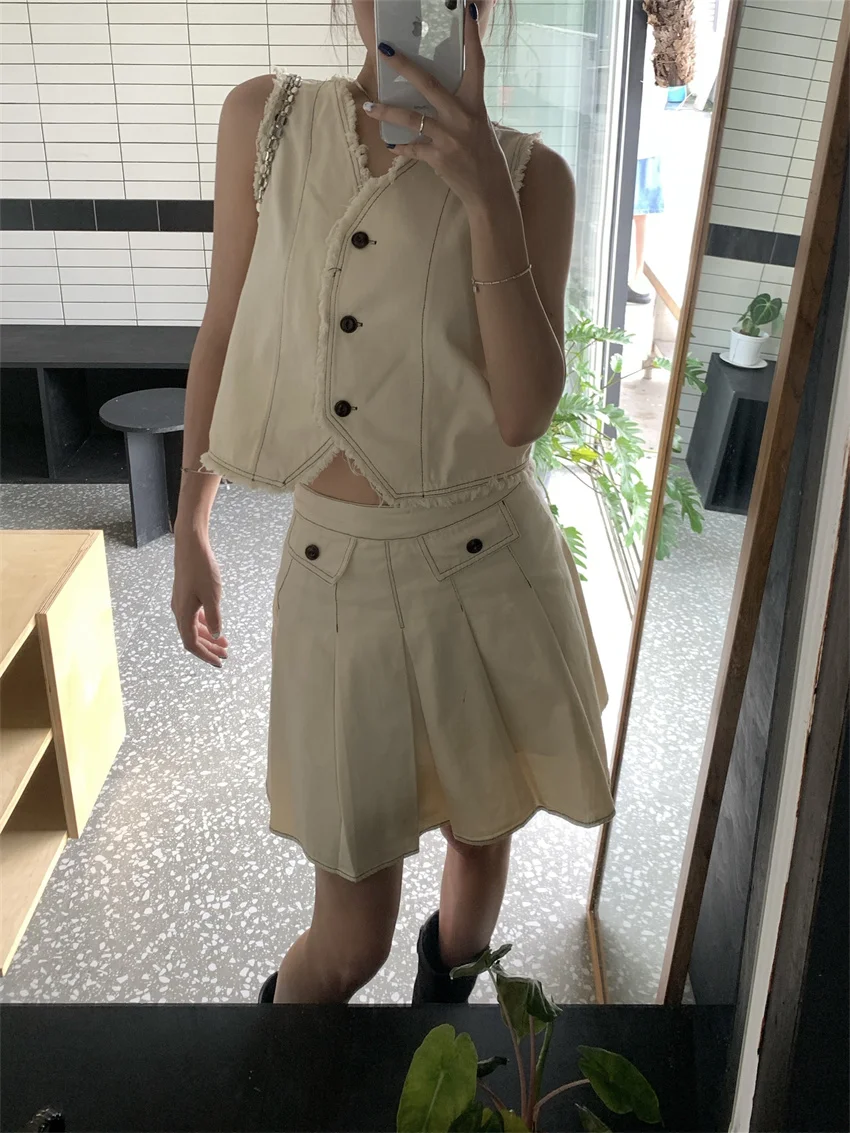 Женская плиссированная мини-юбка PLAMTEE элегантная повседневная одежда для работы