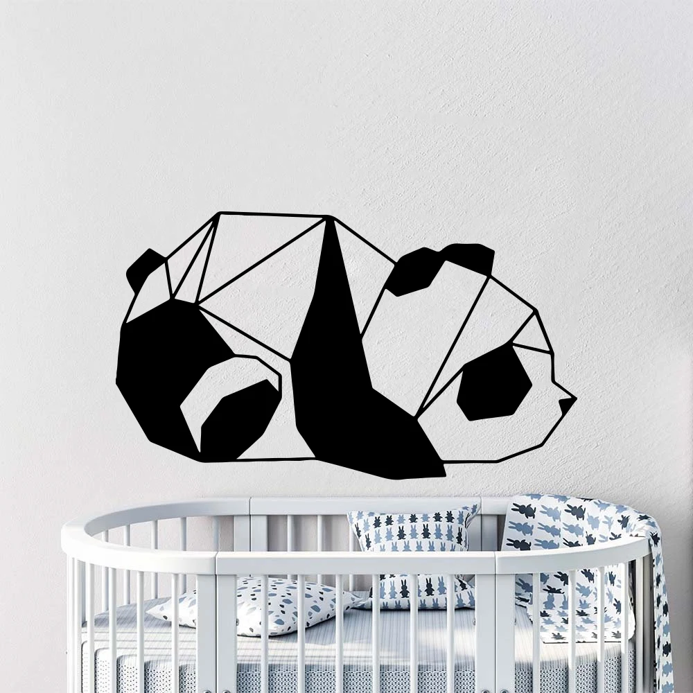 

Cartoon Origami Lengthened Panda Wall Sticker Baby Nursery Bedroom Geometric Animal Bear Wall Decal Vinyl Home Decor