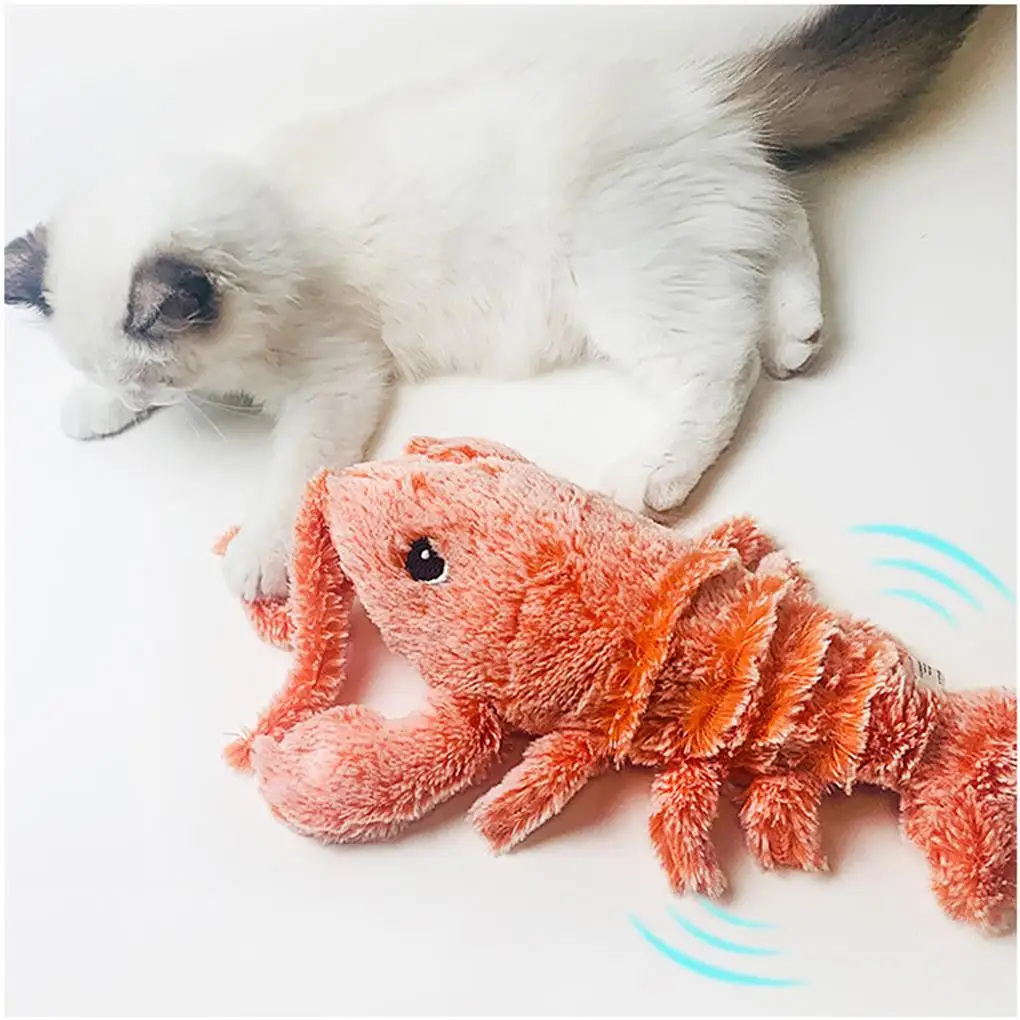 

Simulation Jumping Toy Washable Interactive Plush Toy Cat Lobster Toys