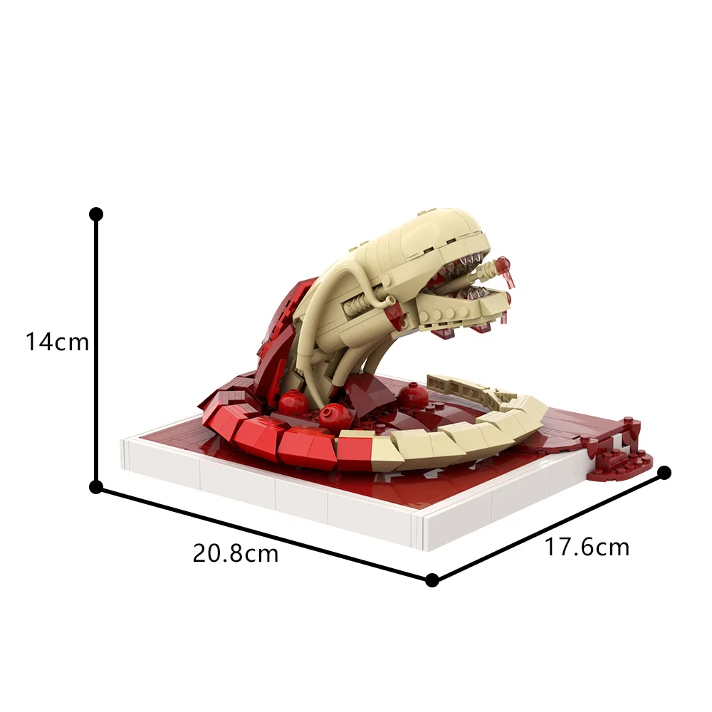 Gobricks MOC Xenomorph Chestburster Строительные блоки Чужой монстр Chestburster Кирпичи Модель Facehuggers Блоки Игрушка в подарок (art.: 3920d274ae466) - 3920d274ae466