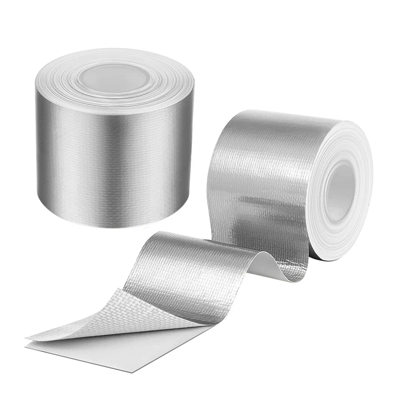 

2 Rolls 2 Inch X 65.6 Ft Heat Shield Tape Cool Tapes Adhesive Heat Shield Thermal Barrier Foil Tape Heat Resistant Tape