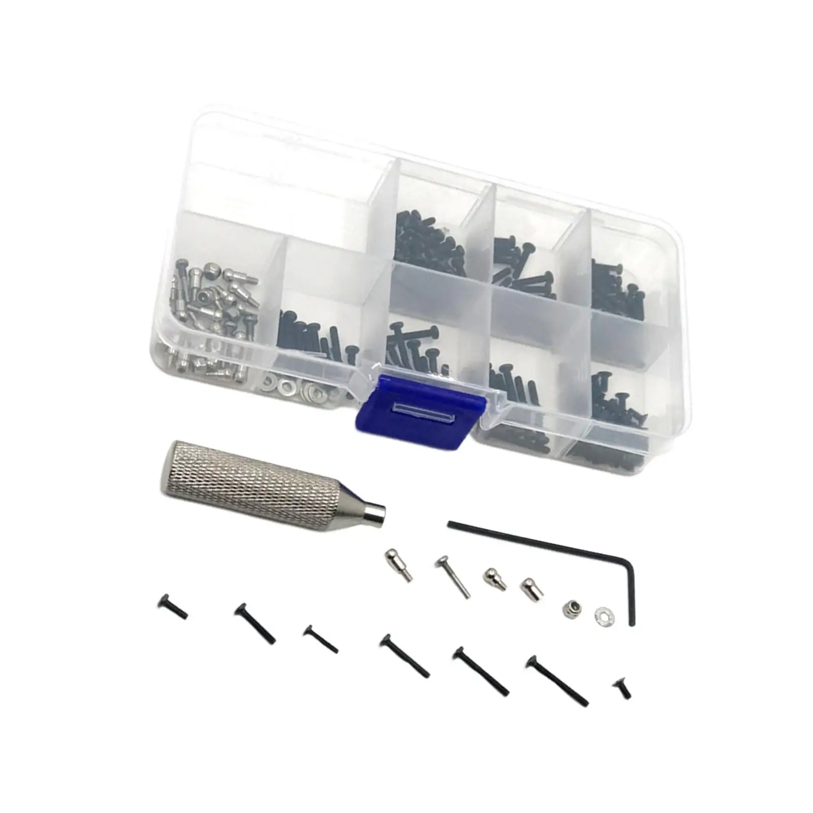 

257 Pieces Metal RC Screw Kit with Wrench Hardware Fasteners Repair Screws Assortment Set for 284131 P929 RC Crawler