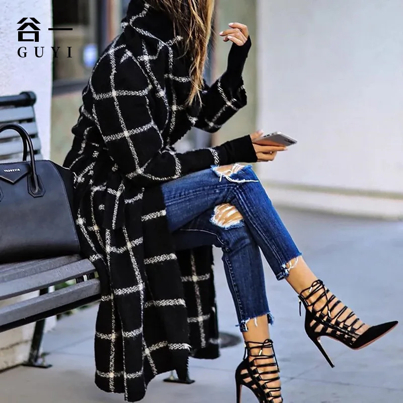 

Women's medium long woolen coat in autumn and winter