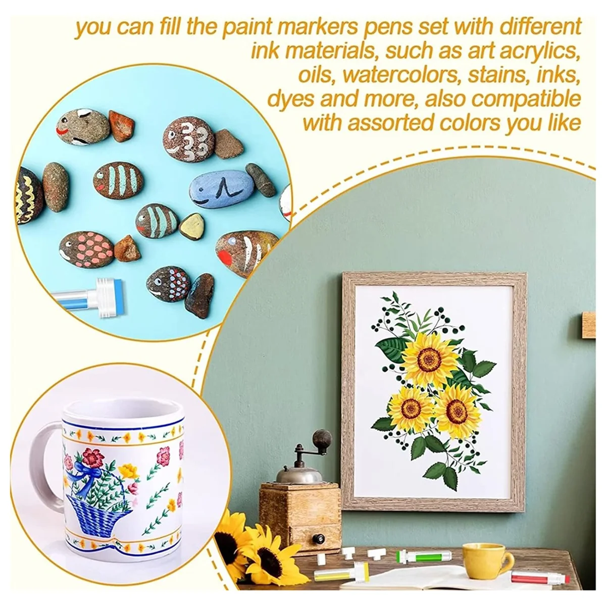 6 шт. пустые Заполняемые маркеры для рисования круглые поворотные Набор