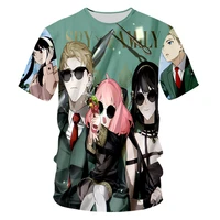 anya spy x family anime promo men t shirt 3d print polyester t shirt summer street fashion tops harajuku oversize customize tee