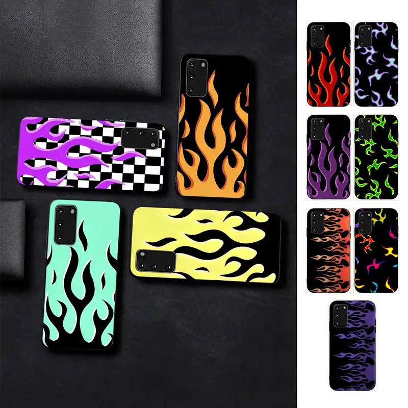 

Flame Painted Fire Pattern Phone Case for Samsung S10 21 20 9 8 plus lite S20 UlTRA 7edge