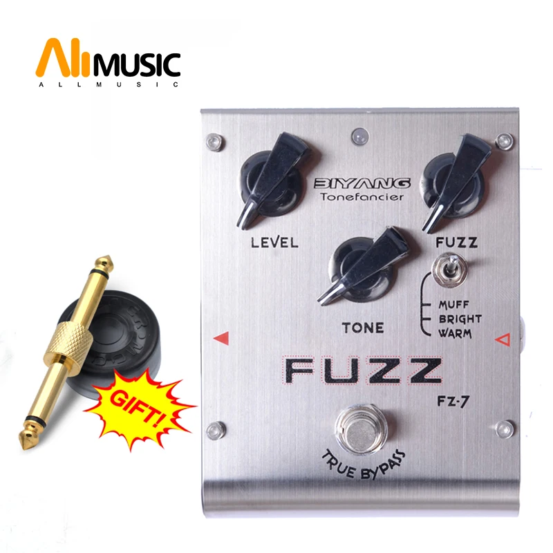 Biyang Tonefancier FZ-7 Guitar Bass Effect Pedal 3 Models Fuzz Effect guitar Pedal True Bypass with gold pedal connector