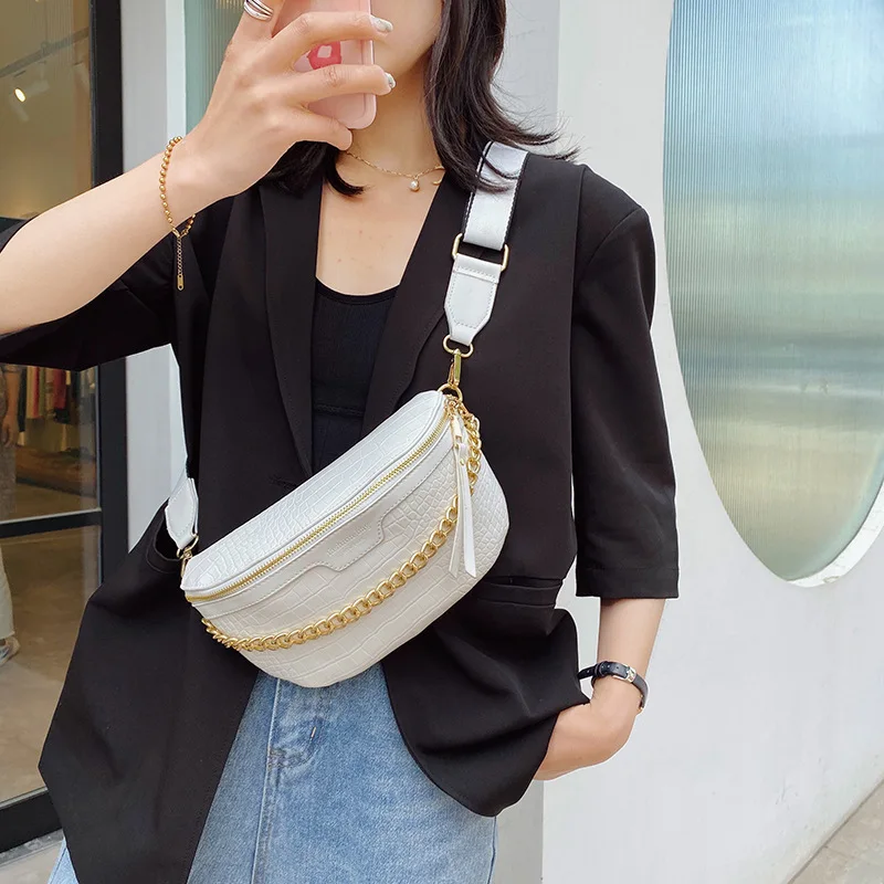 

Textured One-shoulder Ladies Chest Bag 2021 Spring and Summer New Fashion Messenger Bag One-shoulder Personality Chest Bag