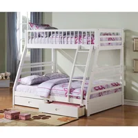 Jason Bunk Bed (Twin/Full) in White 37040