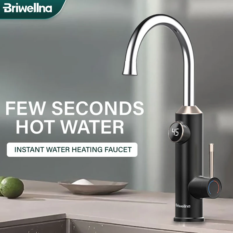

Briwellna 220V Electric Instant Water Heater 2 in 1 Kitchen Faucet Tankless Water Heater Tap Chauffe Eau Instant Geyser