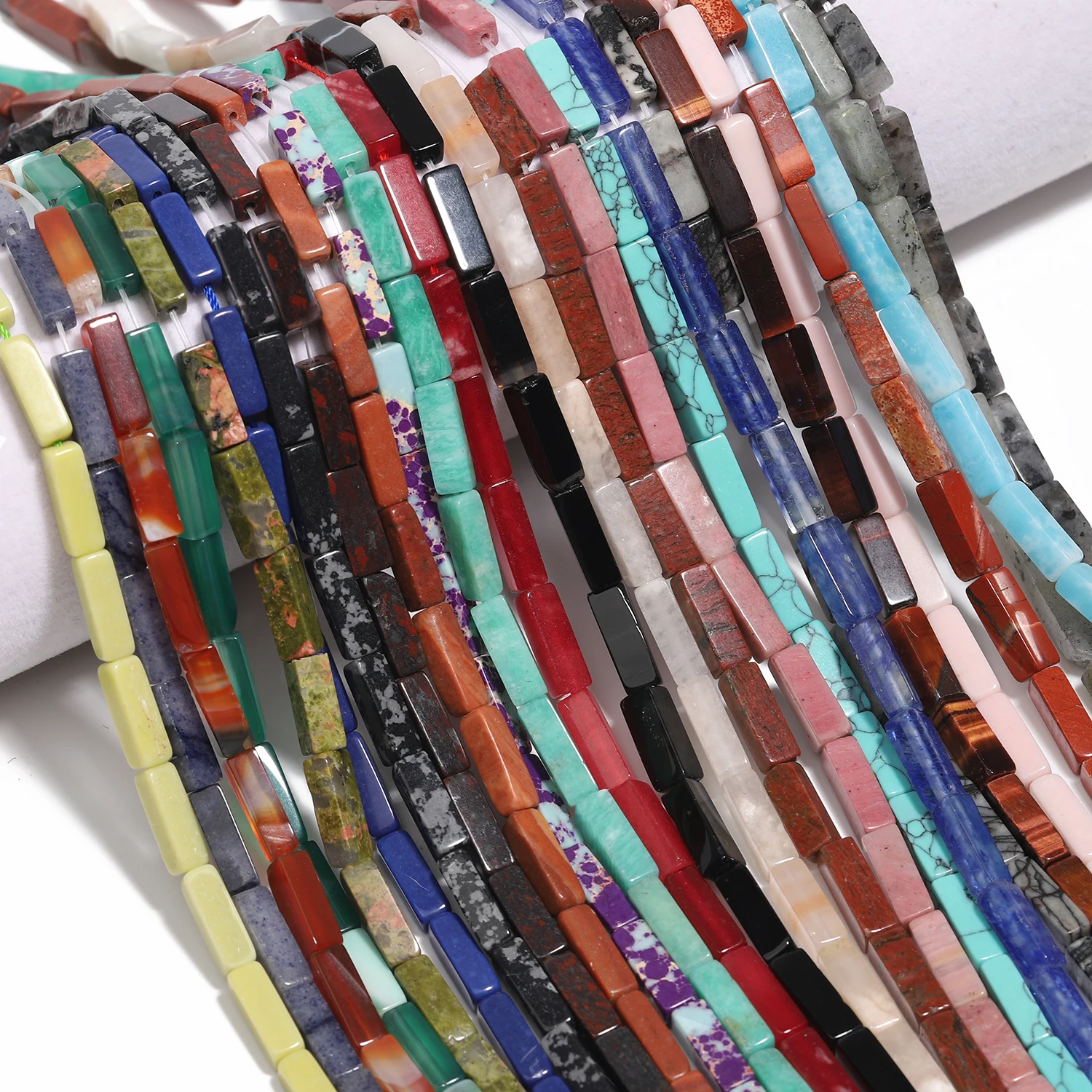 13x4 мм квадратные бусины в форме трубки амазонит агат халцедон розовый опал