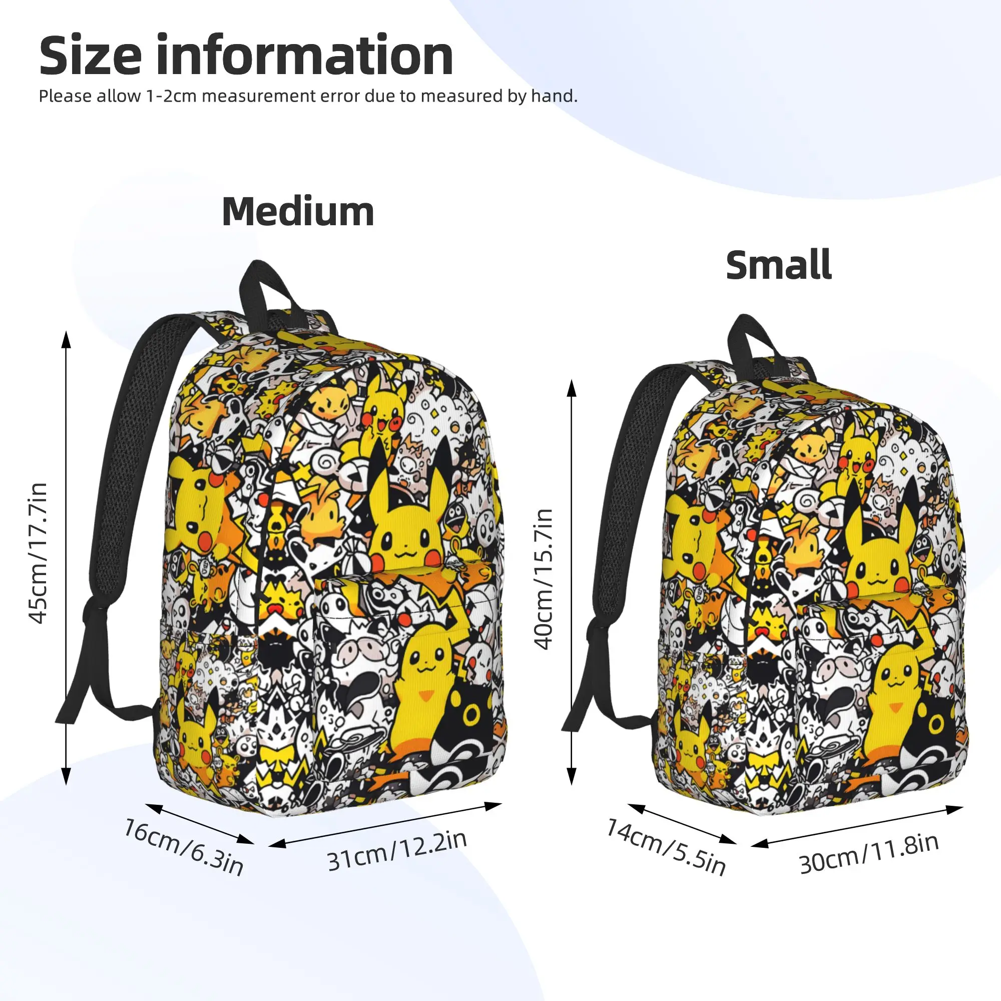 Фото Модный рюкзак Pokemon Pikachu, модный рюкзак Mochilas для работы и офиса, рюкзак большой вместимости №4