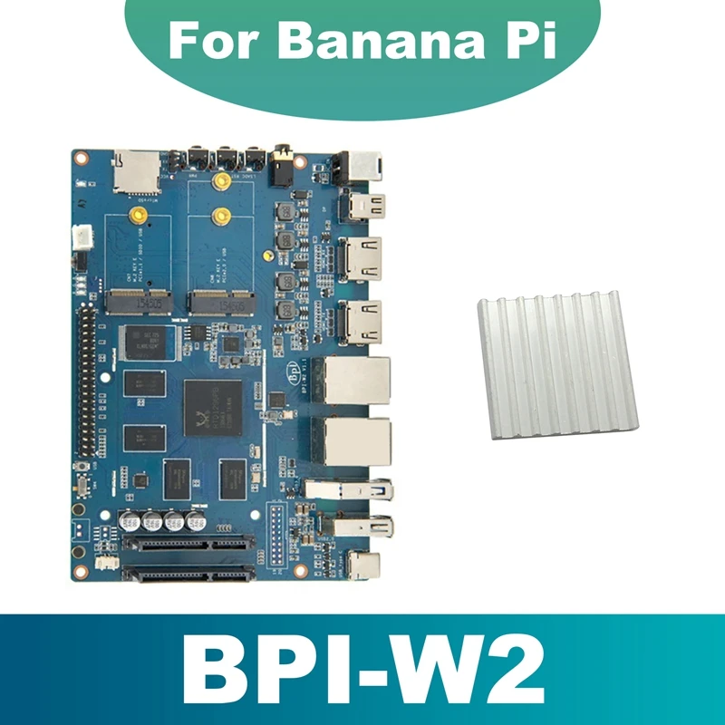 

Для роутера Banana Pi BPI W2 + радиатор RTD1296 2G DDR4 + 8G EMMC демо-Плата Поддержка материнской платы Android 6,0 Linux