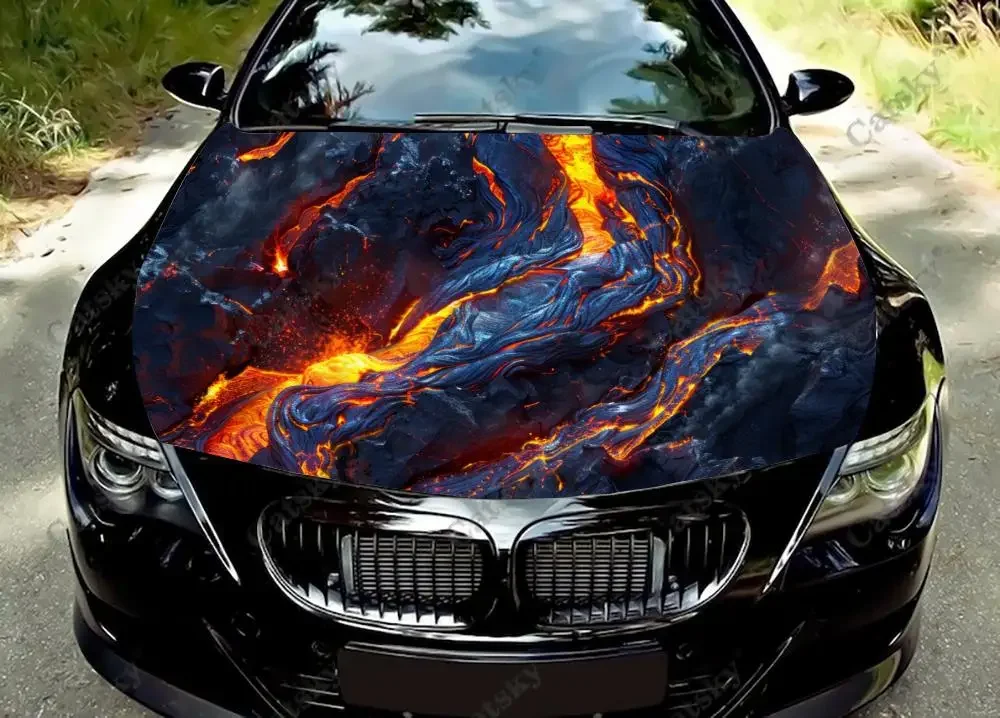 Абстрактный дизайн Magma виниловые наклейки на капот автомобиля виниловая пленка