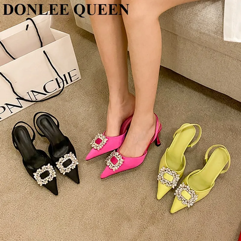 2022 Брендовые женские сандалии Роскошные туфли на высоком каблуке с ремешком