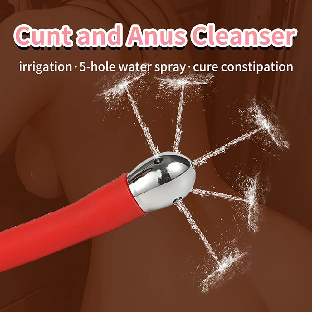 Гибкая силиконовая трубка для биде клизмы с удобной насадкой - шланг 50 см